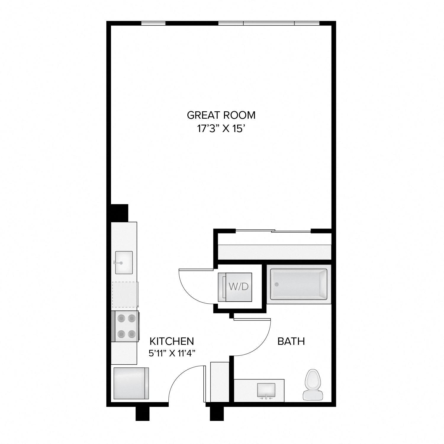 Floor plan layout diagram for The Harrison Deluxe